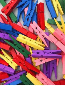 Creative DIY Wooden Clips Natural Color Large And Small 100 Pieces for Kindergarten Photo Storage Handmade Craft Supplies