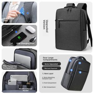 BZBC | Large Capacity Business Commuter Backpack For Men Travel Laptop Bag School Bookbag Fitness Hiking Outdoor Sports Youth Adult