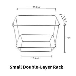 Rotating Double Layer Dish Rack for Hot Pot Glass