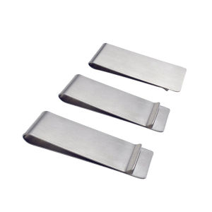 New Minimalist Solid Money Clip Solid Color Stainless Steel Metal Mens Mini Wallet Mini Portable Cash Clip
