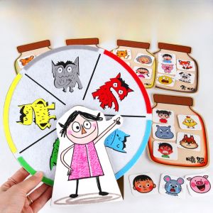 Emotion Monster Teaching Aid Spinner No-Sew Fabric Handmade Kindergarten Middle Class Educational Language Area Materials