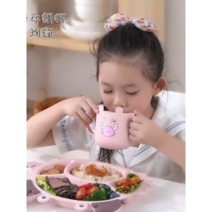 TAIYO Perlengkapan Alat Makan Soft Plates Set Bayi Anak Duck Bebek Crab Kepiting Gelas Mangkuk Piring