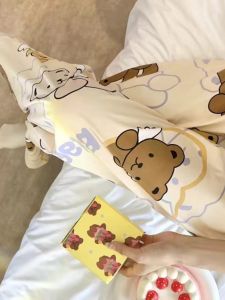 Nữ Rộng Rãi Cotton Vải Bông Ngủ Quần Thoải Mái Mặc Nhà Xuân Hè Cổ Tích Cỡ Lớn Quần Giữa Vòng Eo Hoạt Hình In Dịch Vụ Tại Nhà