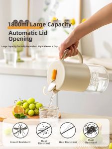 QIAOLESEN | Large Capacity Glass Heat Resistant Automatic Water Pitcher