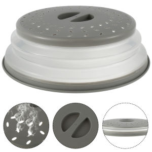 ฝาครอบกระเซ็นไมโครเวฟ 10.5 นิ้วพับได้พร้อมที่จับฝาครอบแผ่นไมโครเวฟอเนกประสงค์ปลอดสาร BPA เครื่องล้างจานปลอดภัย