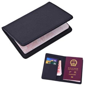 Leather Passport Cover Travel Holder for Men And Women Functional Small Bag Document Case Acrylic Plastic New Condition