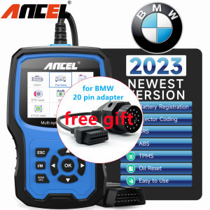 【For BMW】ANCEL BM700 OBD2 Scanner Full System Diagnostic Scan Tool Support Injector Coding Oil/EPB/SAS/SRS/TPMS/BMS/DPF Reset Functions with Car Battery Registration OBD/EOBD Check Engine Read and Clear Fault Code