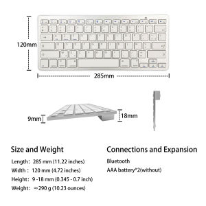 Korean Language Ultra Thin Lightweight Low Noise Keyboards for Laptop Computer Surface iPad iPhone MacBook Air