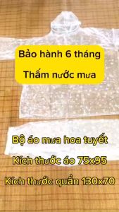 Bộ Áo Mưa Cao Cấp Tú Phong Bộ Áo Mưa Phản Quang  Tú Phong Họa Tiết Hoa Tuyết Siêu Thấm Siêu Bền Siêu Mềm