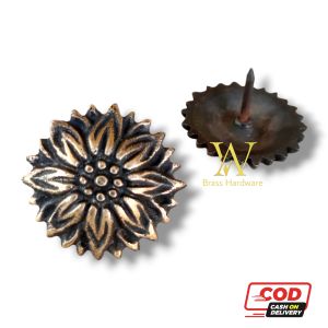Paku Payung Kuningan Paku Pinus Motif Bunga Ukir Antik 1 pcs