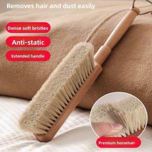 QIAOYU | Bed Cleaning Brush with Horsehair and Soft Bristles for Pet Hair and Clothing Care