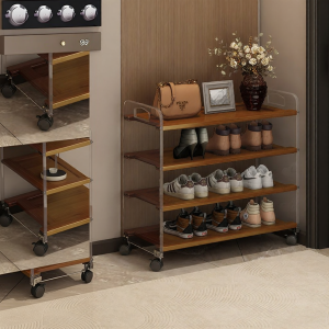 CHUJUN | Giá Đựng Giày Dễ Lắp Ráp Nhiều Tầng Gọn Narrow với Bánh Xe