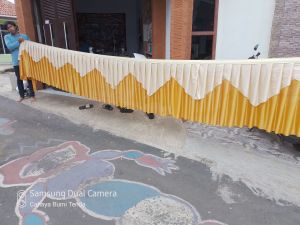 skirting meja ukuran panjang 4 meter x tinggi 80 cm