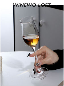 Chamvin French Style Vintage Crystal Glass Cognac Snifter Whiskey Glass Handmade Unique Shape Brandy Cup for Wine Tasting