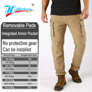 Men’s Winter Motorcycle Pants Windproof Thermal Fleece Lined Protective Riding Gear Work Plus Velvet Pants 015