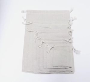5/10Pcs Linen Drawstring Bags Multiple Sizes Coin Money Card Holder Gift Jewellery Pouch Cosmetic Washing Storage Bags Supply