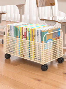 Mobile Layered Storage Cart For Books And Bags