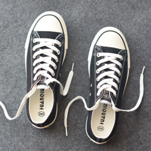 Classic Low-Top Canvas Baseball Shoes Mens Spring Casual Shoelace Korean Style Flat Bottom Student Couples Leisure Sneakers