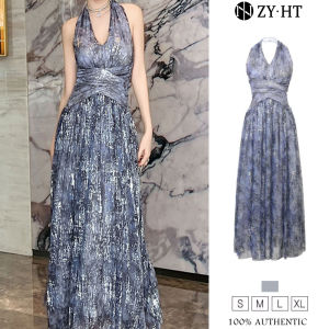 ZYHT EraVogue Váy nữ Váy xanh Váy chữ A Váy viền cổ Váy công sở Váy cao cấp Váy cổ điển Váy sự kiện Váy dự tiệc Váy dạ hội 70278