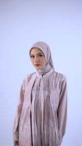 NBRS Elys Koko Sarimbit Set Keluarga Gamis Dewasa Anak Setelan Dress Blue Rayya Series