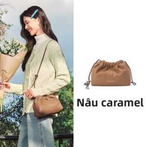 Semir | Túi Đeo Vai Da Vintage Marled Có Dây Rút