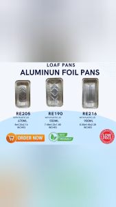 FNM Sports RE190 10PCS Aluminum Tray with Lid / Aluminum Pan / Loaf Pan 550ml 7.48x4.33x1.80 inches