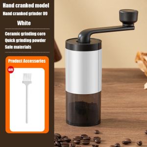 XMSJ | Manual Coffee Grinder Ceramic Burr Hand Coffee Bean Grinder Adjustable Coarseness Portable Espresso Mill With Transparent Window
