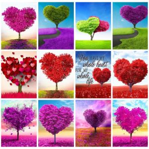 DIY 5D Diamond Painting Corss Stitch Full Drill Square Landscape Diamond Embroidery Tree Pictures of Rhinestones Mosaic Wall Art
