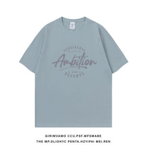 Áo Thun Nam Tay Ngắn Dáng Rộng Cotton Phong Cách Mỹ Mùa Hè Thường Ngày Cổ Tròn in Họa Tiết Thoáng Khí Thoải Mái