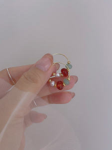 Handmade Beaded Earrings Womens Fashion Retro National Style Versatile High-End Feelings Ear Cuffs Alloy Plated Silver Gold