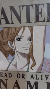 Lệnh Truy Nã Nami One Piece 366.000.000 Belly - Tranh Anime Decor Tường Khổ A3 Đẹp