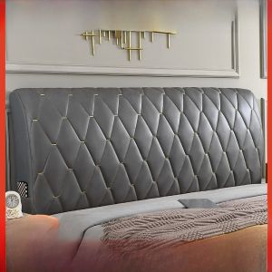 Modern Simple Dustproof Tech Fabric Full Wrap Bed Head Cover New 2025 Comfortable Relying Dust Cover Case Bed Headlight