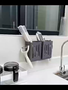 CPY Wall-mounted Tableware Storage Rack Kitchen Utensil Holder - Draining Chopstick Organizer Box