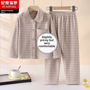 JIFANPAUL | Fleece Reversible Sleepwear Set for Children