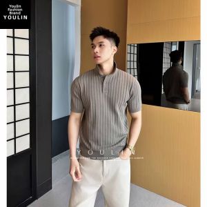 YOULIN | Classic Polo Shirt with Stripes T-Shirt