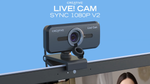 Creative Live Cam Sync 1080P V2 Full HD Webcam with Auto Mute and Noise Cancellation for Video Calls