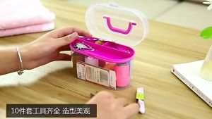 Multifunction Sewing，Kit Mini sewing kit，Threader Needle Tape Measure Scissor Thimble Box. Set for Home Travel Emergency Filled