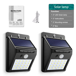 20LED Portable Solar Wall Lamp Highlight Solar Outdoor Lights Garden Lighting Outside Garage Porch Solar Rechargeable LED Lights