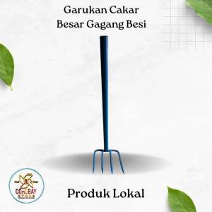 Cakar Garuk Sampah Got dan Tanah Bahan Besi Beton Gagang Besi Berkebun