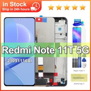 6.6" Screen For Xiaomi Redmi Note 11T 5G Lcd Display Digital Touch Screen with Frame Assembly Replacement 21091116AI Display