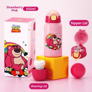 Disney | Children School Use Food Grade 316 Stainless Steel Large Capacity Portable Drinking Straw Thermal Mug