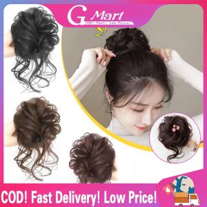 Short Kinky Curly Headband Wigs for Black Women Afro Curls Blonde Wigs with Scarf Natural Curly Cosplay Wig Synthetic Donut Chignon Curls with Elastic Band Synthetic Scrunchies Messy Hair Bun Updo Hair Extensions for Women