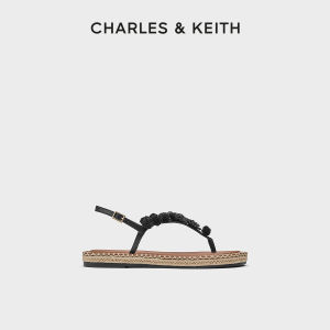 Charles & Keith | Flower Woven Flip Flop Beach Sandals