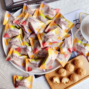 DanMaShi Cheese Ball Chocolate Flavor Wedding Candy Popular Snacks Leisure Craving Relief Small Bites Snack Series Heart-Shaped