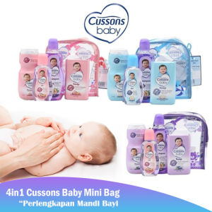 Paket Cussons Baby Daily Essential Pack 4in1 Perlengkapan Mandi Bayi Set - Qlisa