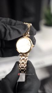 Jam Tangan Wanita Seiko Discover More SRZ554P1 Gold Dial & Stainless Steel Band