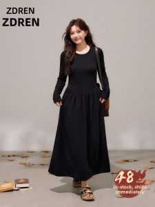 ZHANGDAREN | Đầm Len Dệt Elegent Giúp Gọn Đơn