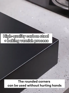 BMZAR Gas Stove Cover Board Carbon Steel Stove Top Cover with Handle Kitchen Countertop Storage Rack Space Saving Stove Protector Organizer for Small Kitchen