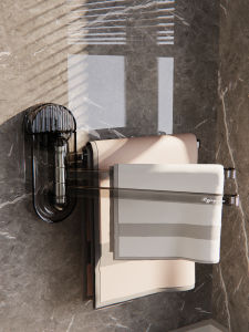 Suction Cup Rotating Cloth Holder Wall Mounted Bathroom Storage Rack No Drilling Required Modern Minimalist Style Kitchen Organizer