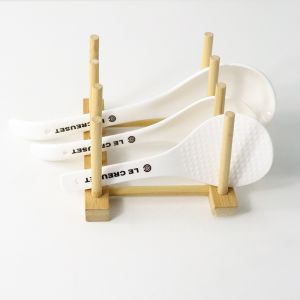 Le Creuset Large Size Non-Stick Rice Spoon Convenient High Temperature Resistant Ceramic Cooking Utensil Easy to Clean Soup Spoon